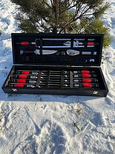 Дерев'яний кейс із набором шампурів «МАЧО»