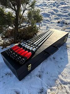 Дерев'яний кейс із набором шампурів «МАЧО»