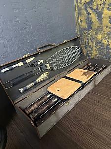 Кейс із фанери "Case-9" з набором шампурів