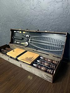 Кейс із фанери "Case-9" з набором шампурів