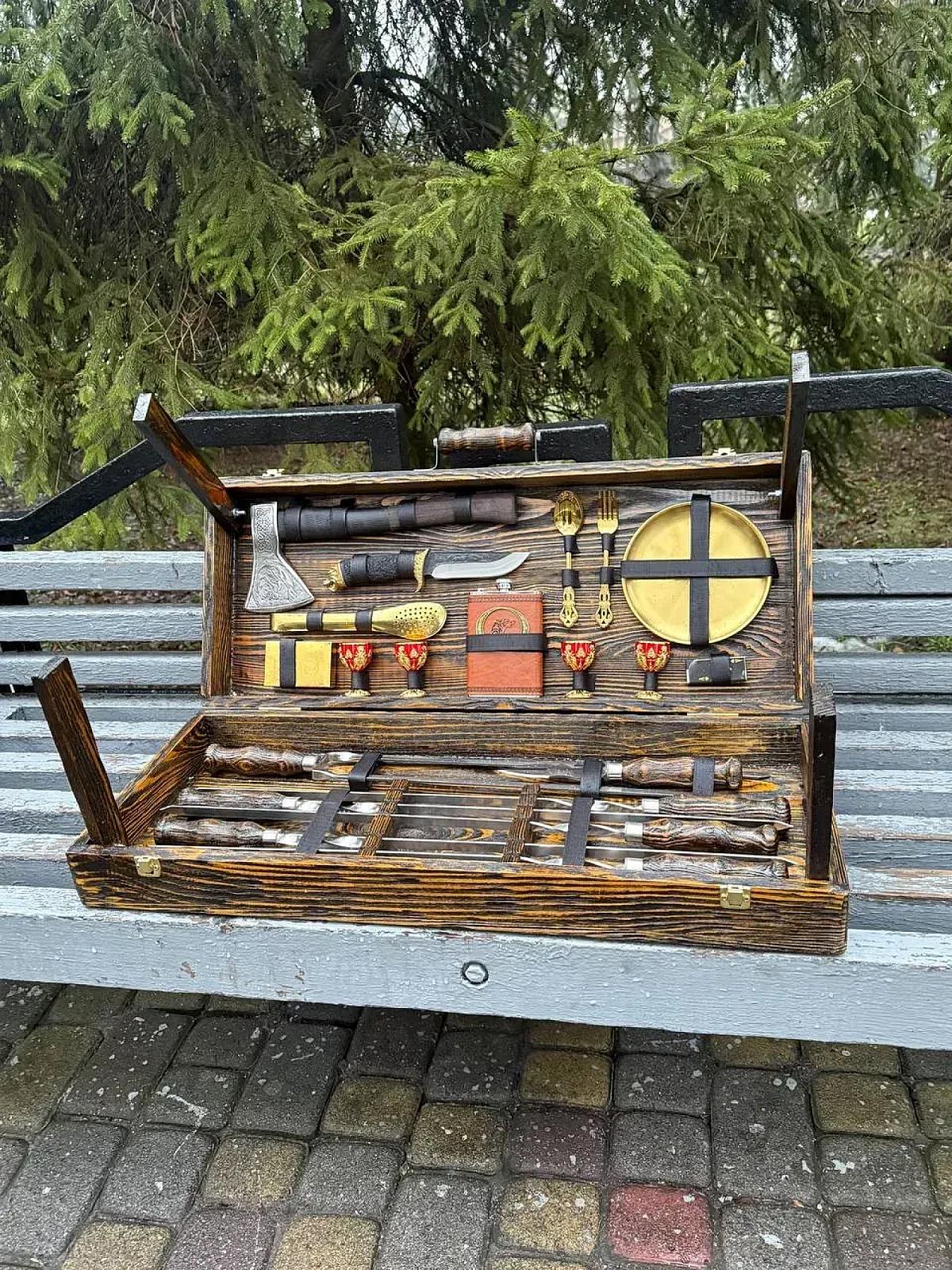 Дерев'яний кейс із набором шампурів "ROYAL GRILL"