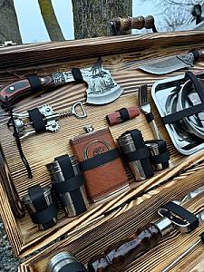 Дерев'яний кейс із набором шампурів «ХОРТИЦЯ»