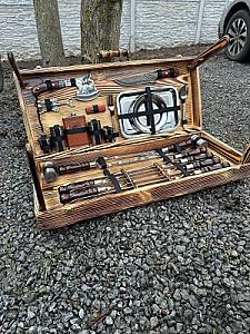 Дерев'яний кейс із набором шампурів «ХОРТИЦЯ»