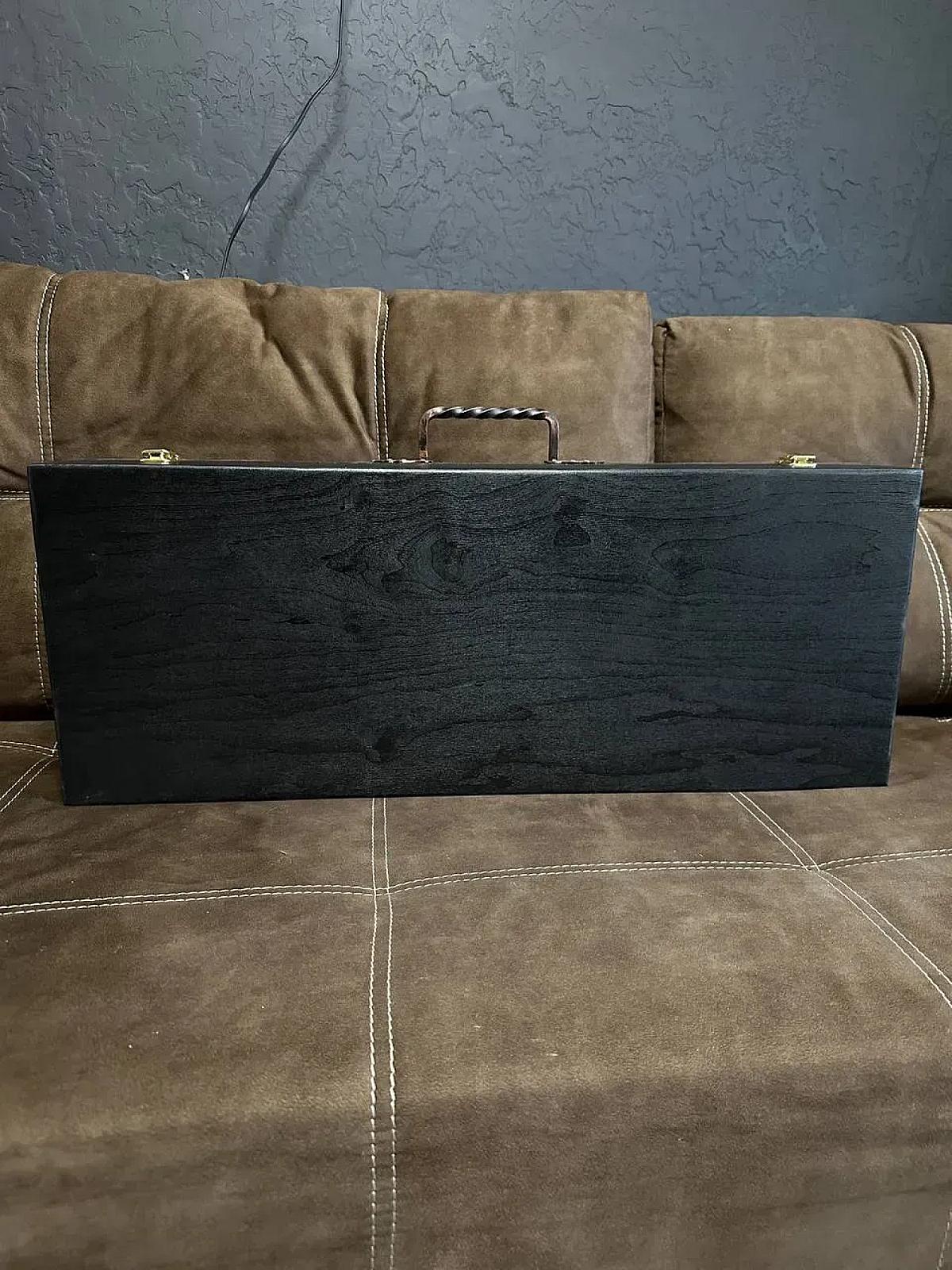 Кейс дерев’яний з набором шампурів «GOLD»