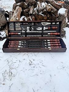 Фанерний кейс «Case-14» з набором шампурів