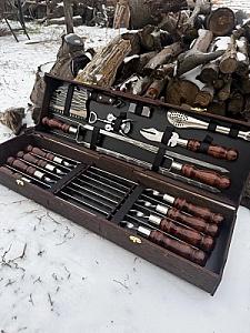 Фанерний кейс «Case-14» з набором шампурів