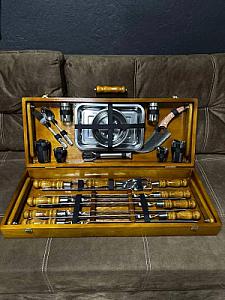 "Каштановий SET" у дерев'яному кейсі: набір шампурів