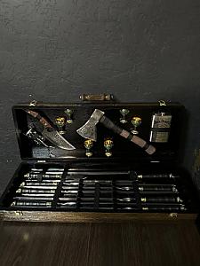 Кейс дерев’яний з набором шампурів «ДАР ВОЇНА»