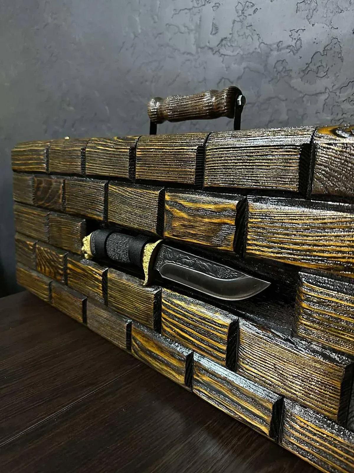 Кейс дерев’яний з набором шампурів «ДАР ВОЇНА»