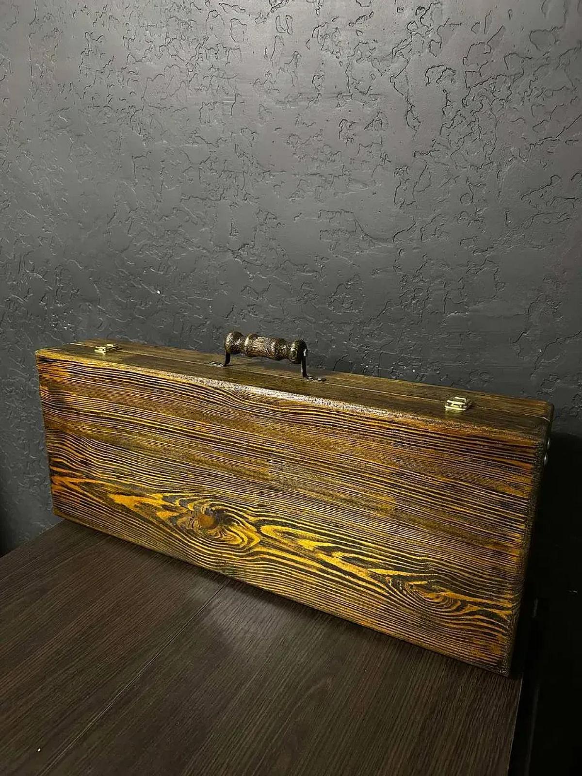 Кейс дерев'яний з набором шампурів "ГЛАДІАТОР"