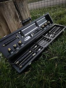 Дерев'яний кейс з набором шампурів "BLACK GOLD"