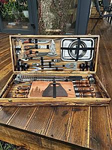 Набір шампурів «NEW Отаман» у кейсі з дерева