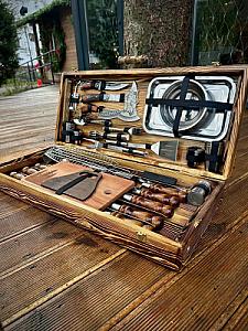 Набір шампурів «NEW Отаман» у кейсі з дерева