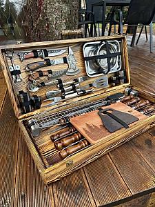 Набір шампурів «NEW Отаман» у кейсі з дерева