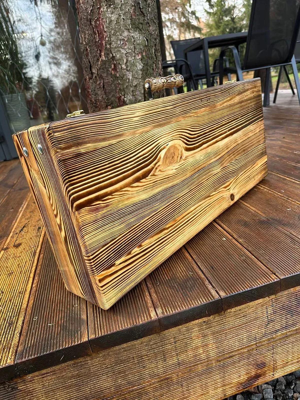 Набір шампурів «NEW Отаман» у кейсі з дерева