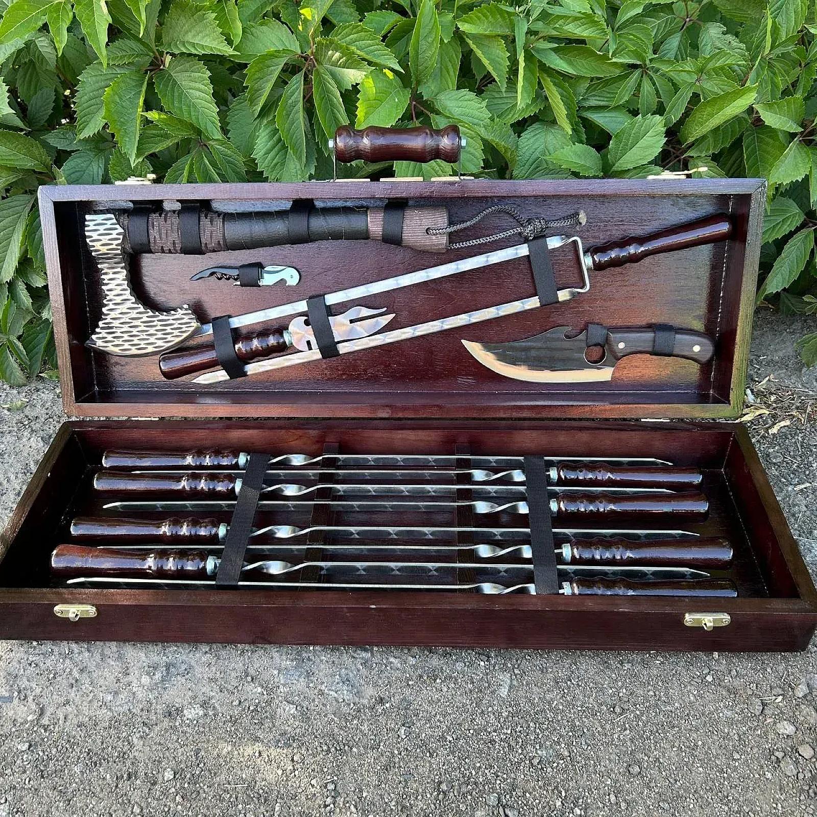 Дерев'яний кейс із набором шампурів "СТРІЛА"