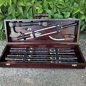 Дерев'яний кейс із набором шампурів "СТРІЛА"