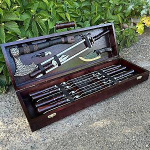 Дерев'яний кейс із набором шампурів "СТРІЛА"