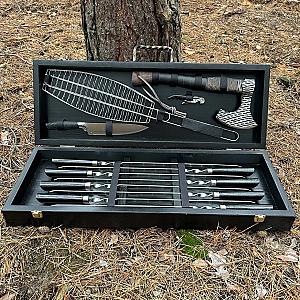 Дерев'яний кейс із набором шампурів «ЛЮКСЕМБУРГ»