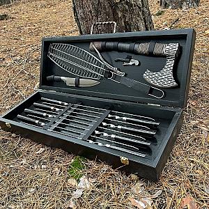 Дерев'яний кейс із набором шампурів «ЛЮКСЕМБУРГ»