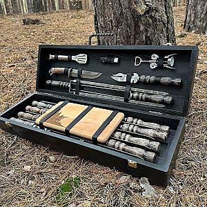 Дерев'яний кейс із набором шампурів «МАЯК»