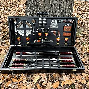 Кейс дерев'яний з набором шампурів «ЧОРНИЙ КНЯЗЬ»