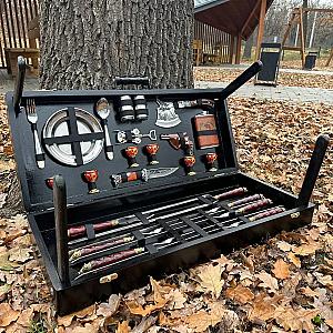 Кейс дерев'яний з набором шампурів «ЧОРНИЙ КНЯЗЬ»