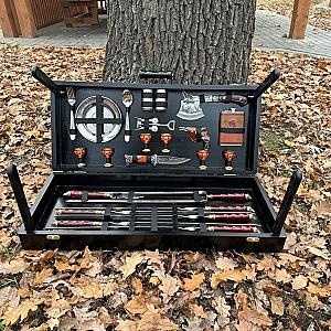 Кейс дерев'яний з набором шампурів «ЧОРНИЙ КНЯЗЬ»