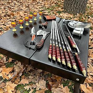 Кейс дерев'яний з набором шампурів «ЧОРНИЙ КНЯЗЬ»