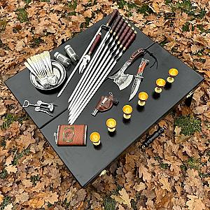 Кейс дерев'яний з набором шампурів «ЧОРНИЙ КНЯЗЬ»