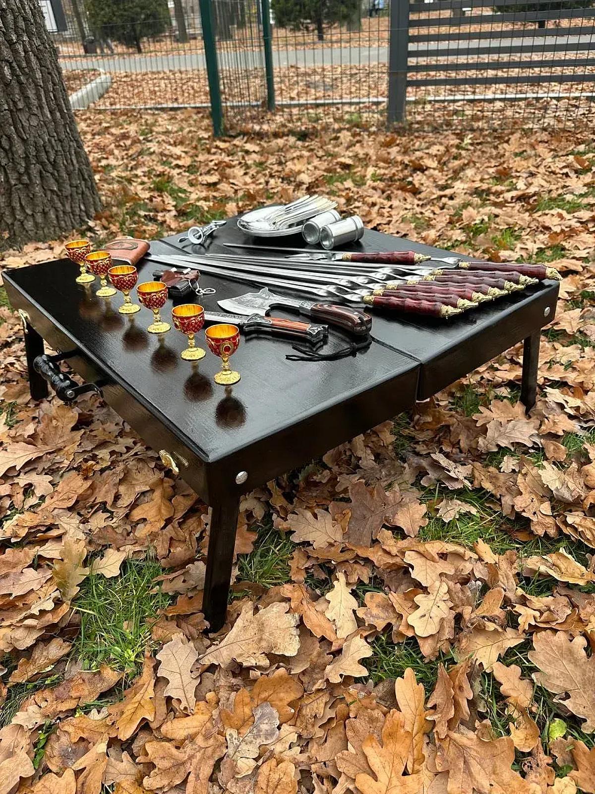 Кейс дерев'яний з набором шампурів «ЧОРНИЙ КНЯЗЬ»