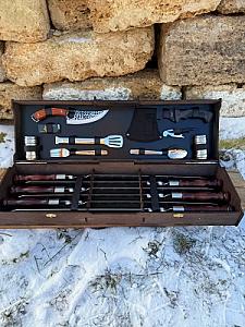 Фанерний кейс «Case-12» з набором шампурів