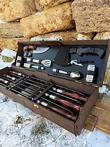 Фанерний кейс «Case-12» з набором шампурів