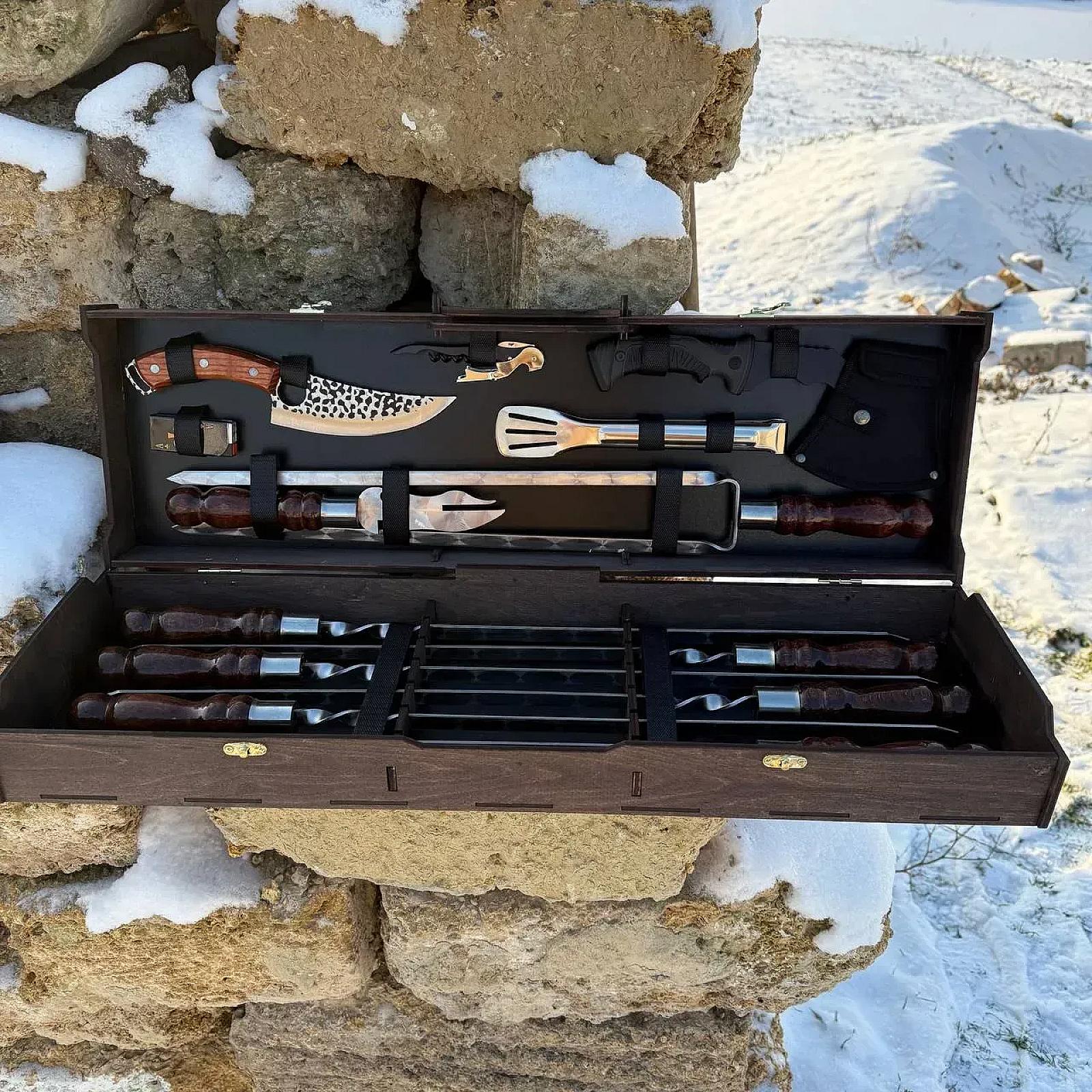 «Case-11»: набір шампурів у фанерному кейсі