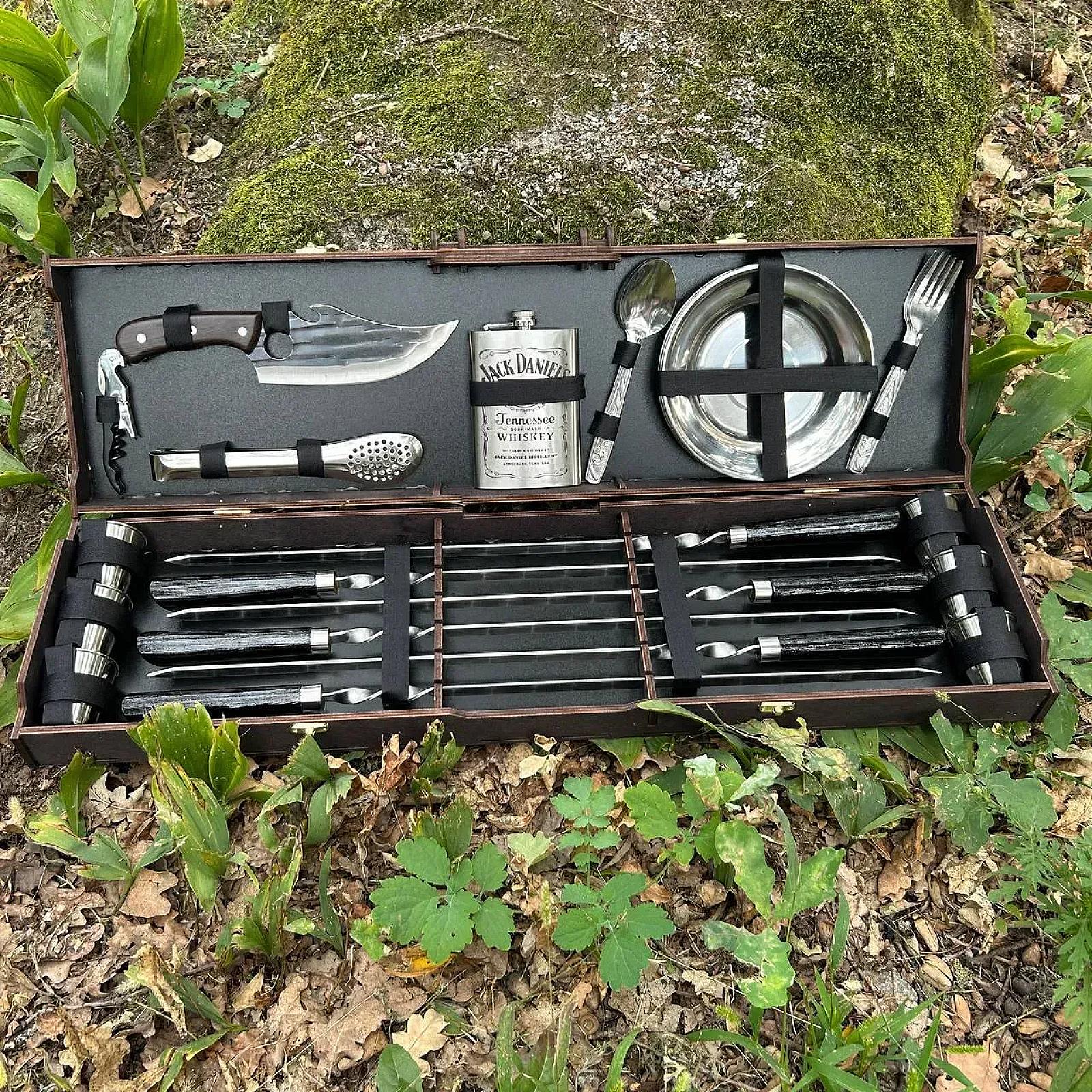 Фанерний кейс "CASE-7" з набором шампурів