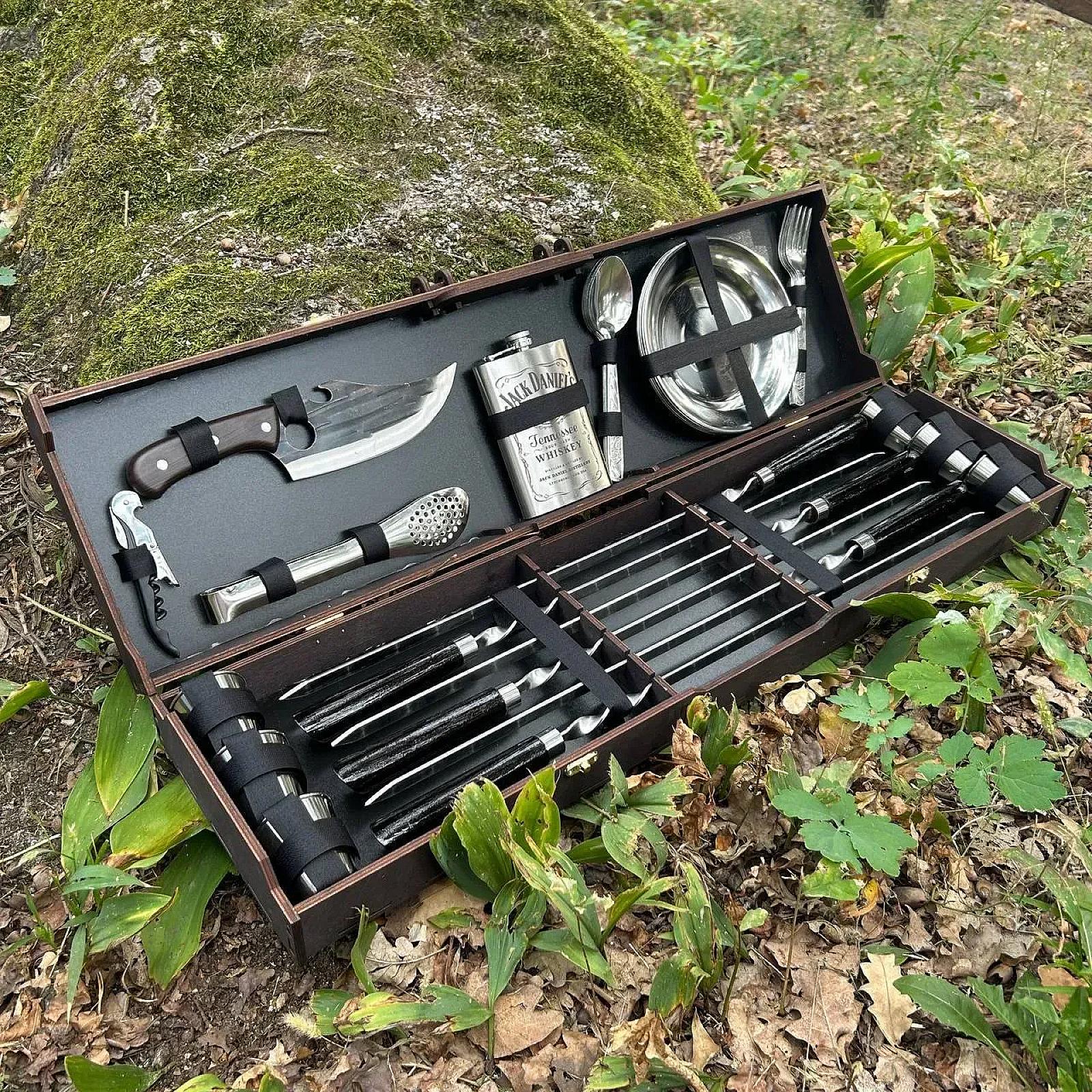 Фанерний кейс "CASE-7" з набором шампурів