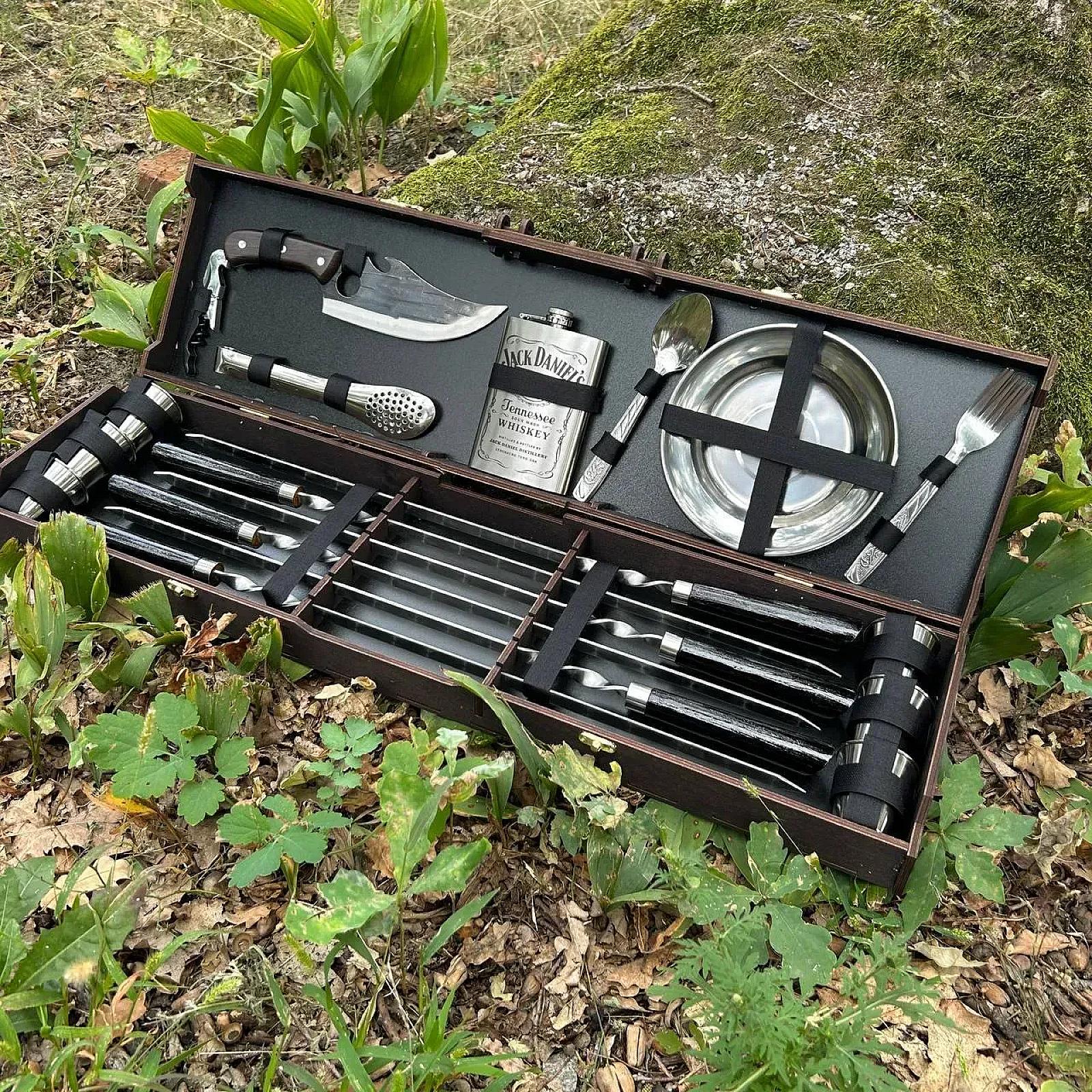 Фанерний кейс "CASE-7" з набором шампурів