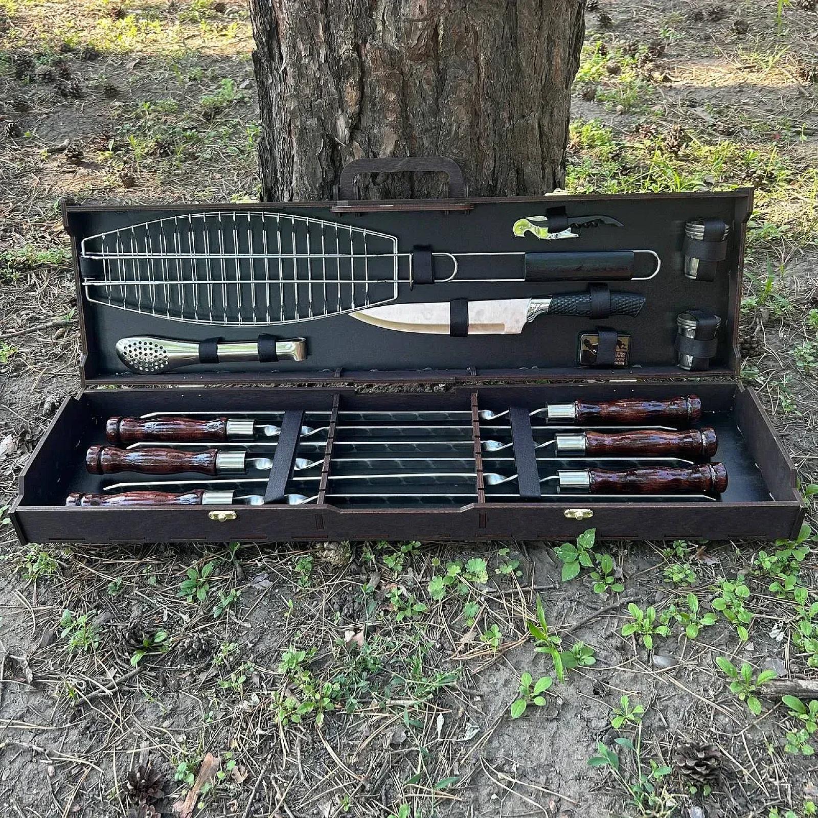 Фанерний кейс із набором шампурів "CASE-6