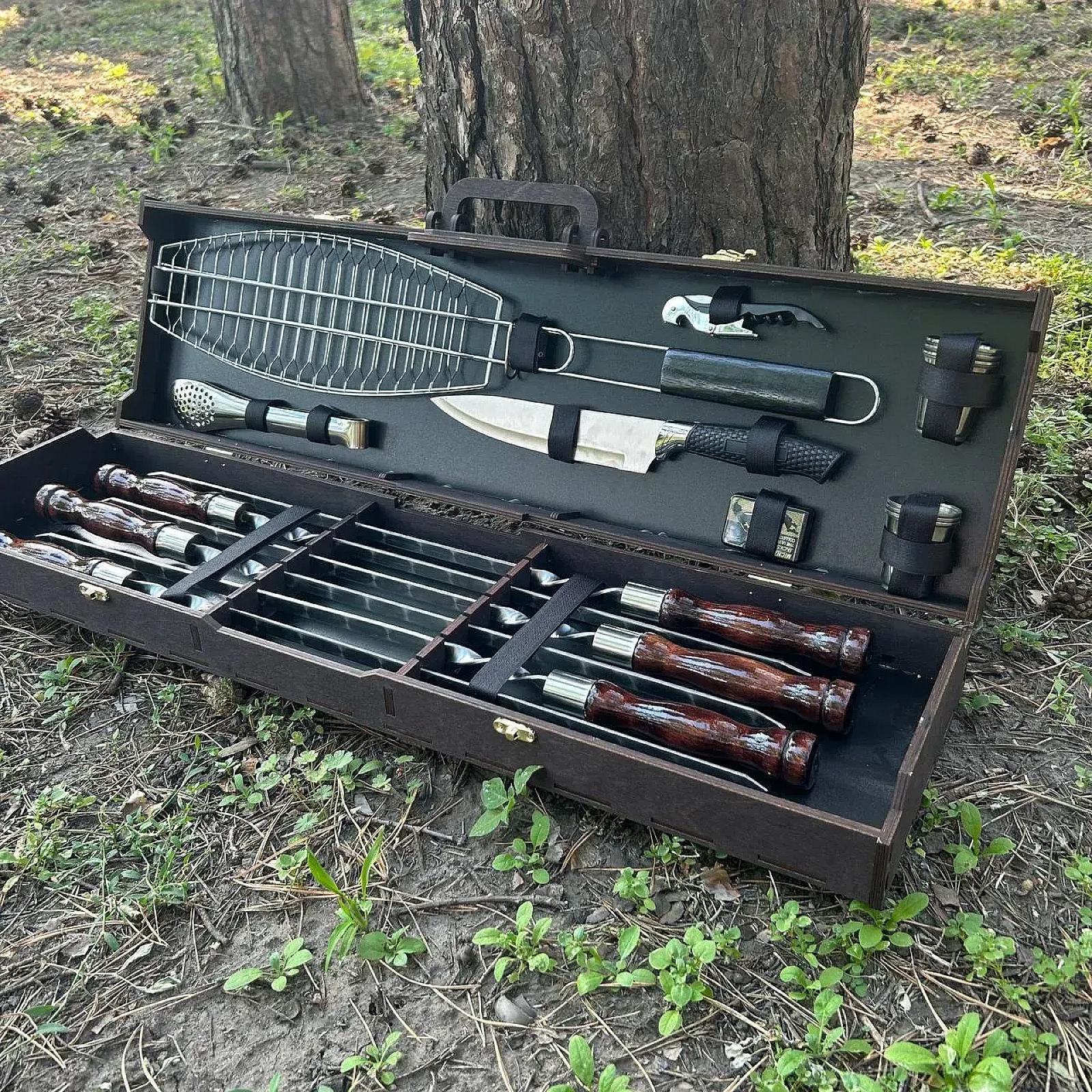 Фанерний кейс із набором шампурів "CASE-6