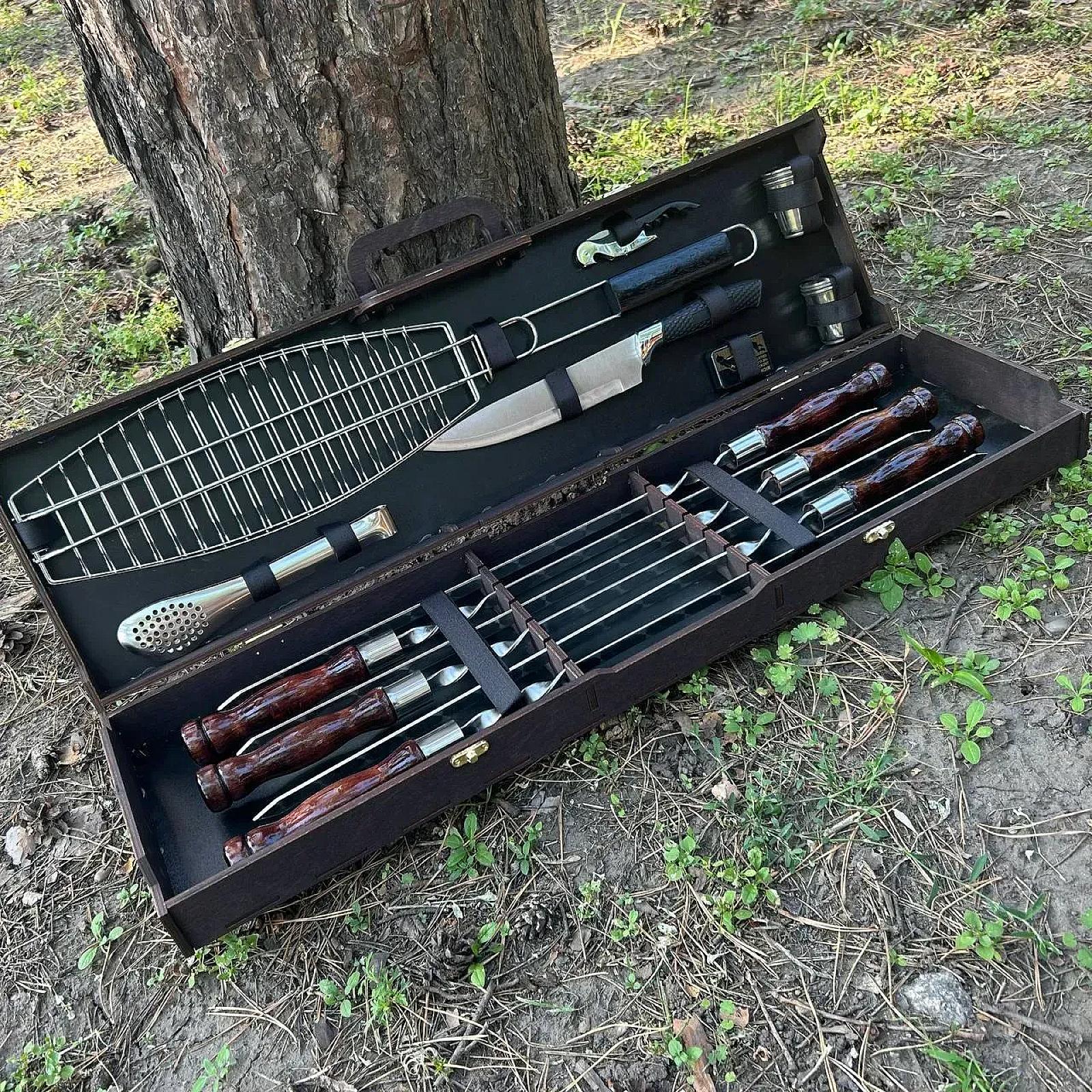 Фанерний кейс із набором шампурів "CASE-6