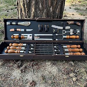 Фанерний кейс "CASE-5" з набором шампурів