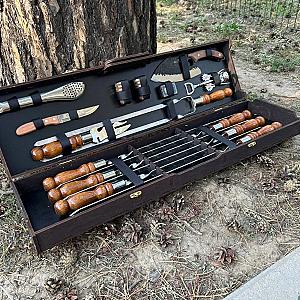 Фанерний кейс "CASE-5" з набором шампурів