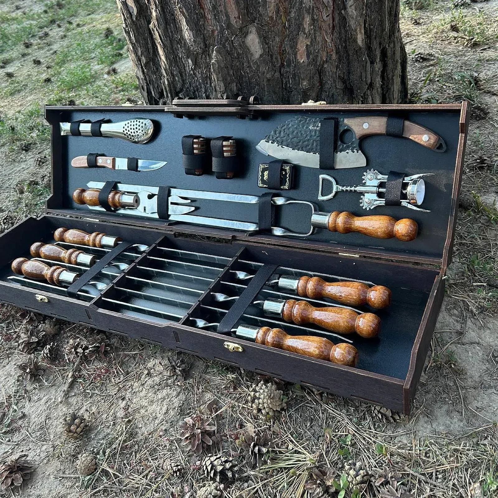 Фанерний кейс "CASE-5" з набором шампурів