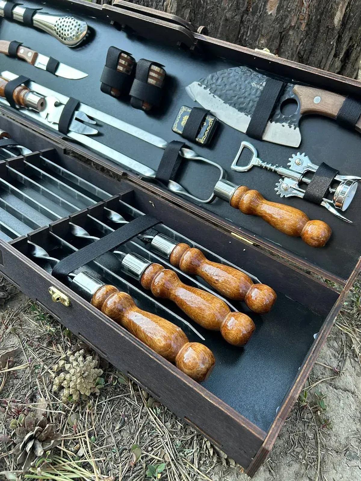 Фанерний кейс "CASE-5" з набором шампурів