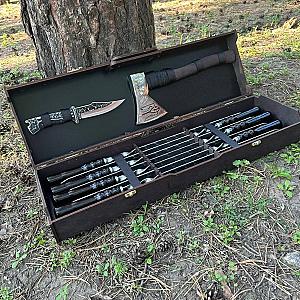 Набір шампурів "CASE-4" у кейсі з фанери