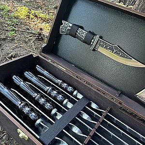 Набір шампурів "CASE-4" у кейсі з фанери