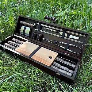 Дерев'яний кейс «ГУДВІН» із набором шампурів
