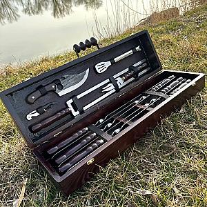 Дерев’яний кейс «ГРЕЙ» з набором шампурів