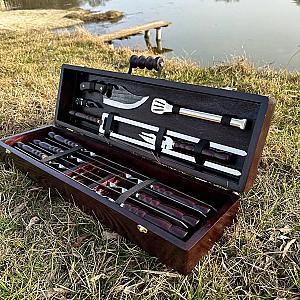 Дерев’яний кейс «ГРЕЙ» з набором шампурів