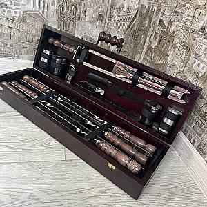 Кейс дерев'яний з набором шампурів «ФОКС»